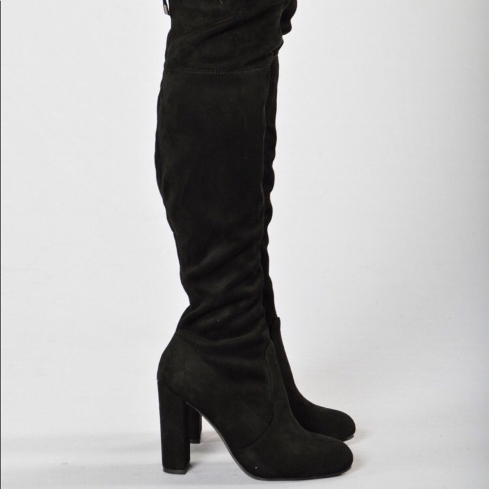 Black Thigh High Boots